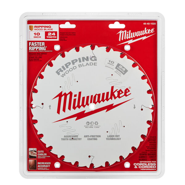 MILWAUKEE® 10&quot; Ripping Saw Blade 24 Tooth 2