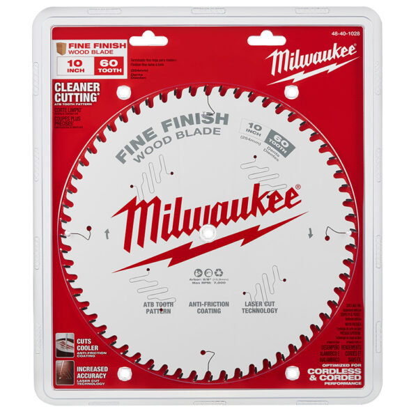 MILWAUKEE® 10&quot; Fine Finish Saw Blade 60 Tooth 2