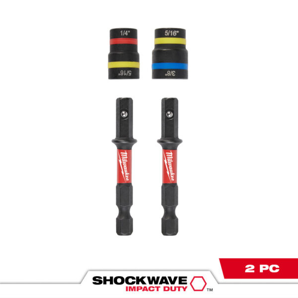 MILWAUKEE SHOCKWAVE Impact Duty™ QUIK-CLEAR™ 2-in-1 Magnetic Nut Driver Set 2PC 1
