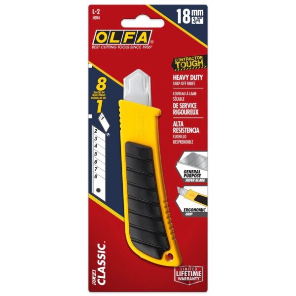 OLFA 18mm L-2 Utility Knife with Rubber Inset 4