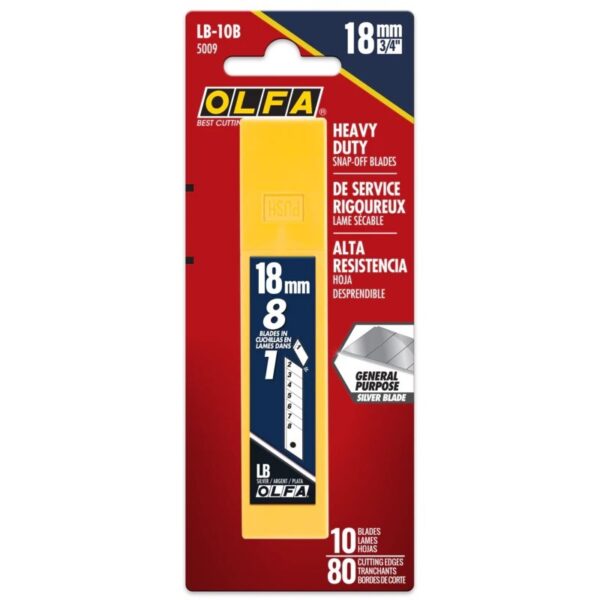 OLFA (LB-10B) 18mm Silver Snap Blade 10 pk 1