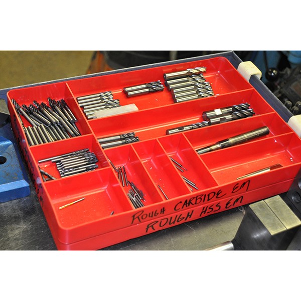 ERNST 11 x 16 10 Compartment Organizer Tray - Red - Contractor Cave Tools