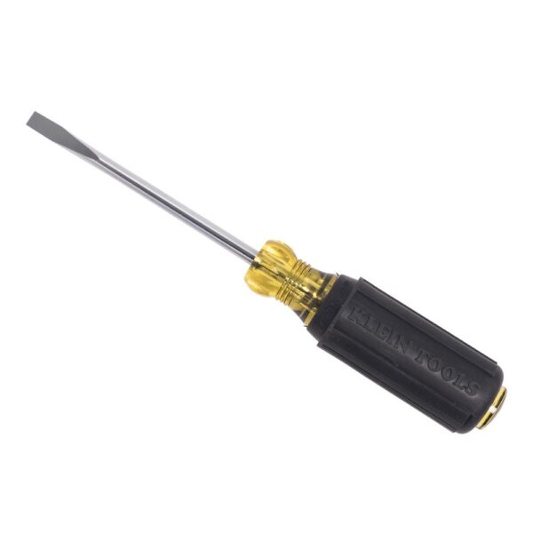 KLEIN 1/4&quot; Slotted Screwdriver 4&quot; Round Shank 1