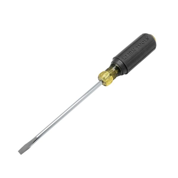 KLEIN 1/4&quot; Slotted Screwdriver 6&quot; Round Shank 1