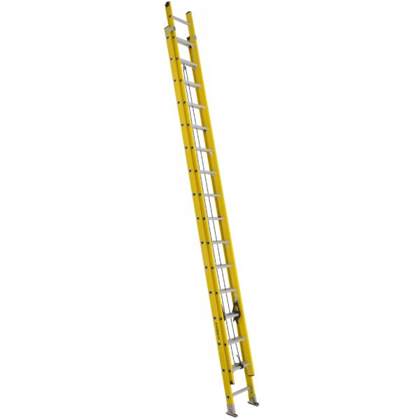 FEATHERLITE 28' Fibreglass Extension Ladder D-Rung 300 LB GRADE 1A 1