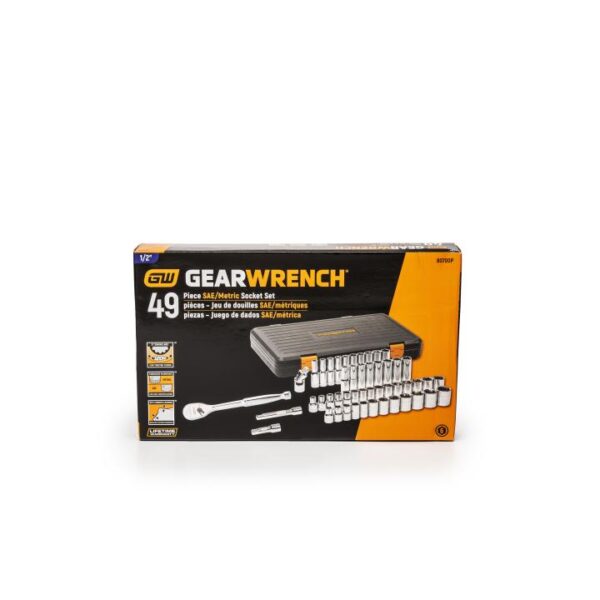 GEARWRENCH 49 Pc. 1/2&quot; Drive 6 Point 120XP™ Standard &amp; Deep SAE/Metric Tool Set 4