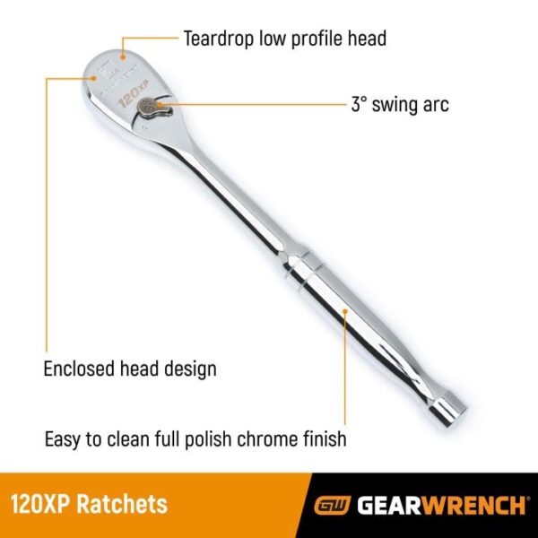 GEARWRENCH 49 Pc. 1/2&quot; Drive 6 Point 120XP™ Standard &amp; Deep SAE/Metric Tool Set 5