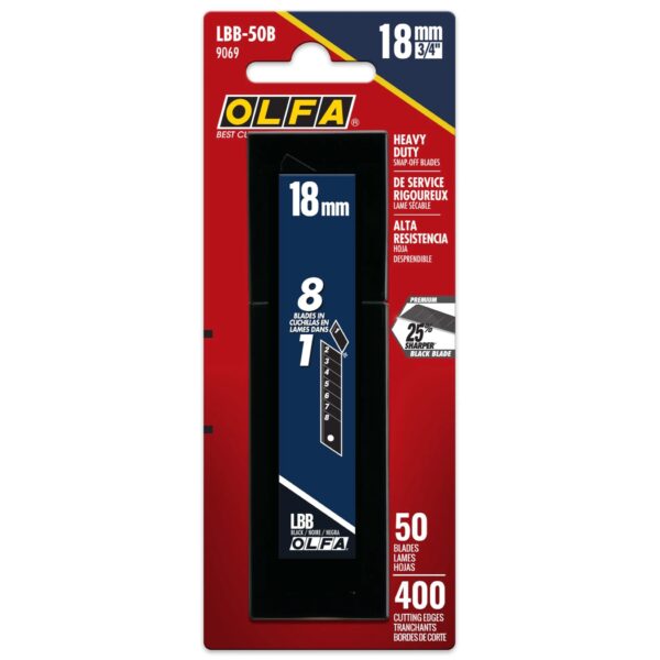 OLFA (LBB-50B) 18mm Ultra-Sharp Black Snap Blade 50pk 1