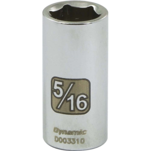 D003310 Dynamic 5/16” 6 point shallow chrome socket 1/4” drive