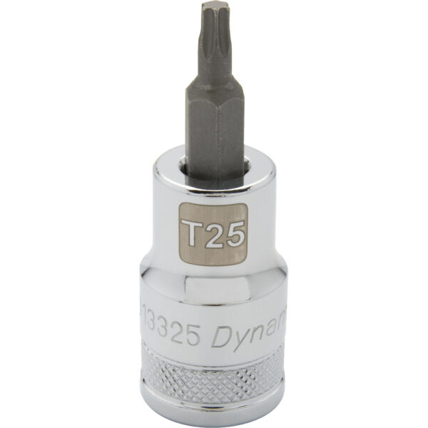 Chrome and Gray Dynamic T25 1/2” drive Torx socket