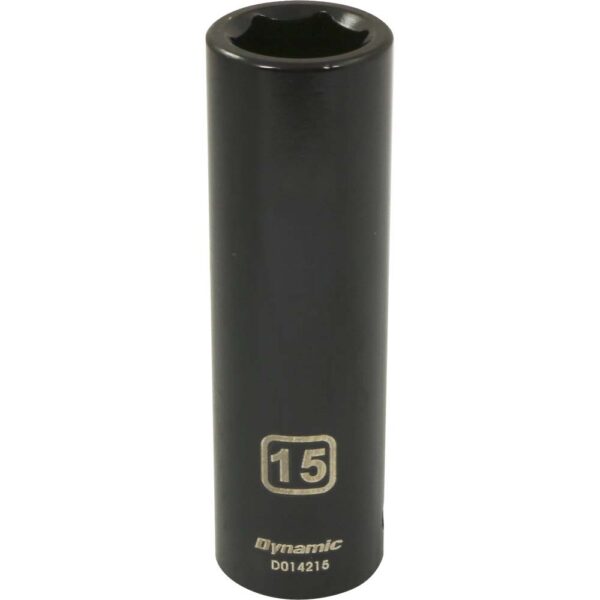 DYNAMIC Socket Impact 6 Point Deep 1/2" Drive 15 mm 1