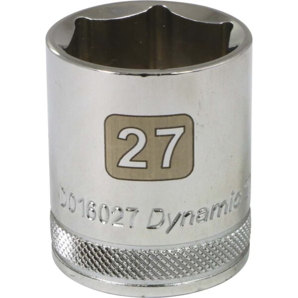 DYNAMIC Socket 6 Point 1/2" Drive 27 mm Chrome 1