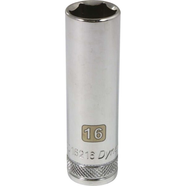 DYNAMIC Socket 6 Point 1/2" Drive 16 mm Deep Chrome 1