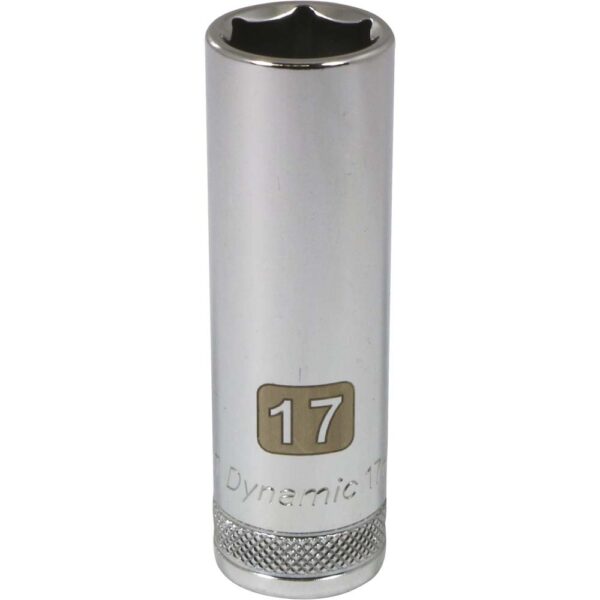 DYNAMIC Socket 6 Point 1/2&quot; Drive 17 mm Deep Chrome 1