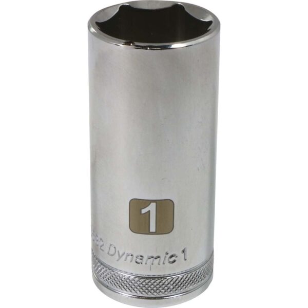 DYNAMIC Socket 6 Point 1/2&quot; Drive 1&quot; Deep Chrome 1