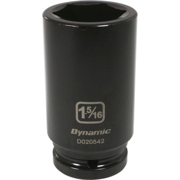 D020542 Dynamic 1-5/16” deep impact socket black 3/4” drive with large lettering