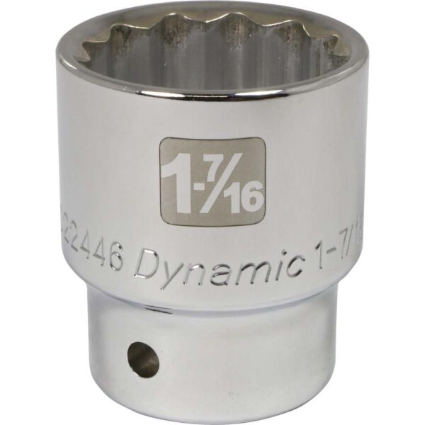 Dynamic 12 point 1-7/16” chrome socket 3/4” drive