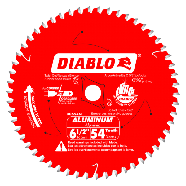 DIABLO 6-1/2&quot; Medium Aluminum Cutting Saw Blade 54 Tooth 1