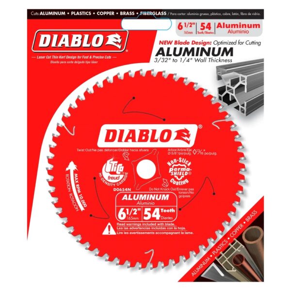 DIABLO 6-1/2&quot; Medium Aluminum Cutting Saw Blade 54 Tooth 2