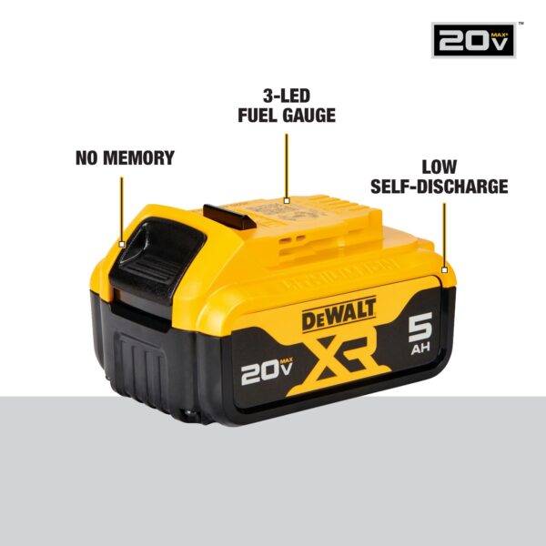 DEWALT 20V MAX* XR® 5Ah Battery (2 PK) 3