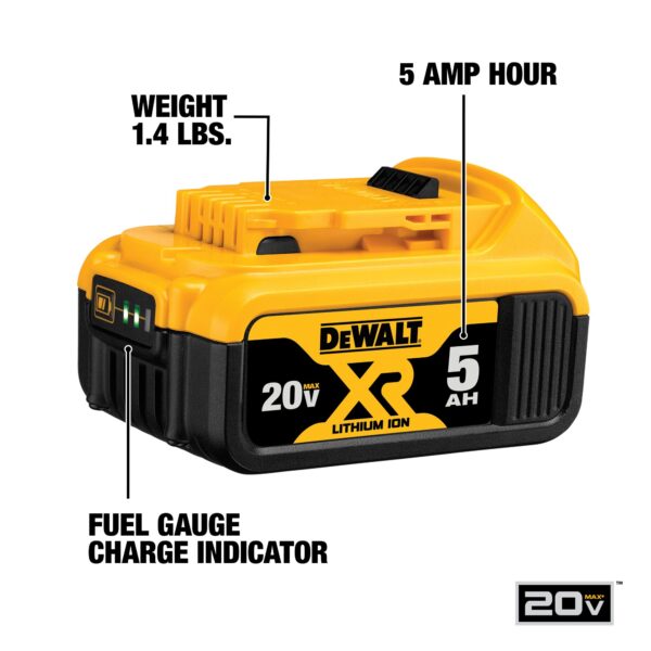 DEWALT 20V MAX* XR® 5Ah Battery 4