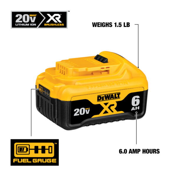 DEWALT 20V MAX* XR® 6Ah Battery 4