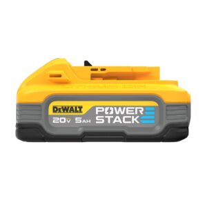 Dewalt's most powerful battery in its class‡, the 20V MAX* DEWALT POWERSTACK™ 5.0 Ah Battery utilizes revolutionary pouch cell technology.