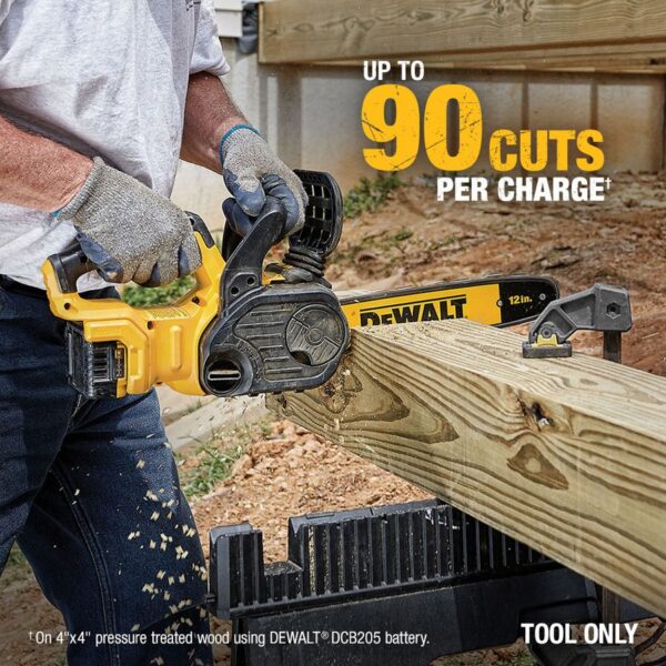 DEWALT 20V MAX* XR® Compact 12" Cordless Chainsaw (Tool Only) 2