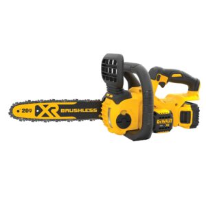 This Dewalt 20V battery-powered 12&quot; chainsaw kit is built to handle tough construction and outdoor work.