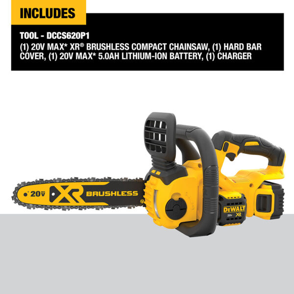 DEWALT 20V MAX* XR® Compact 12 in. Cordless Chainsaw Kit 7