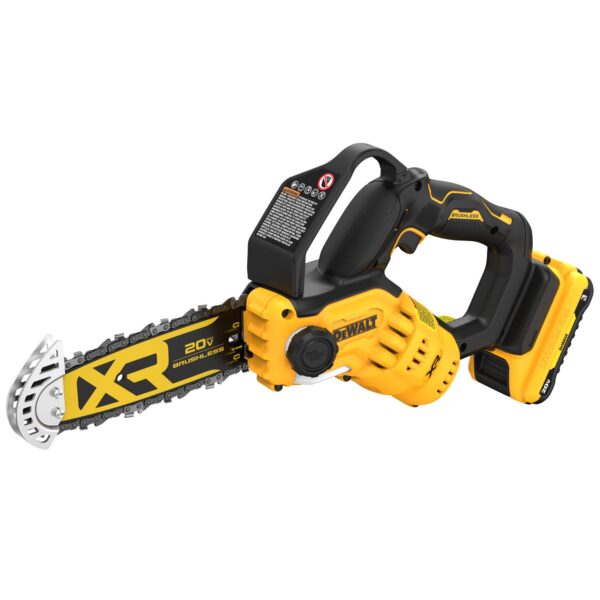 DEWALT 20V MAX* 8 in. Brushless Cordless Pruning Chainsaw Kit w/3 Ah Battery 1