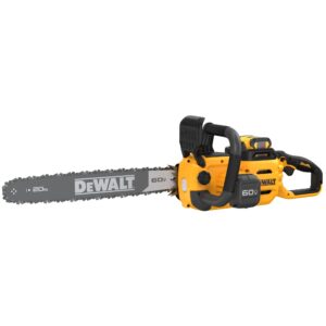 Made for professional use, the 60V MAX* 20 in. 5.0Ah Brushless Cordless Chainsaw features peak horsepower of 4 HP using a DCB615 battery and is designed for consistent high-level performance.