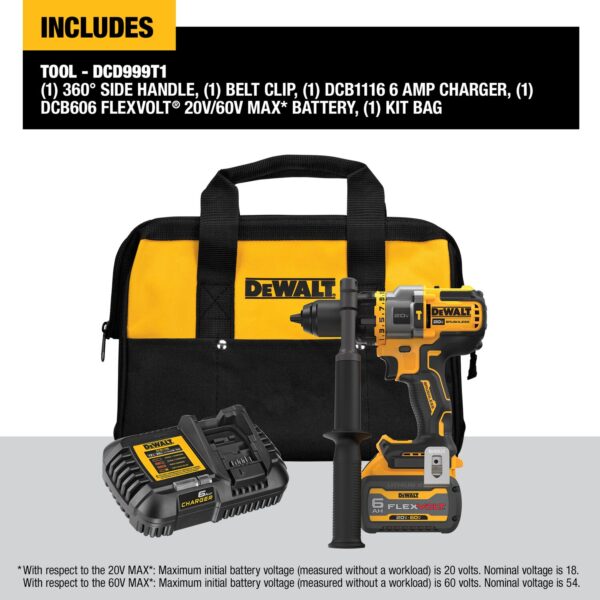 DEWALT 20V MAX* 1/2&quot; Cordless Hammer Drill/Driver w/FLEXVOLT ADVANTAGE™ Kit 8
