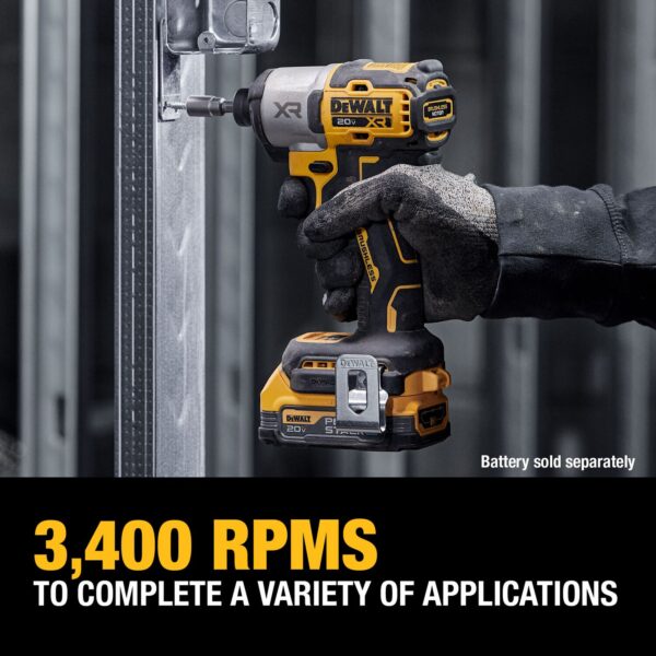 DEWALT 20V MAX* XR® 1/4&quot; 3-Speed Impact Driver (Tool Only) 7