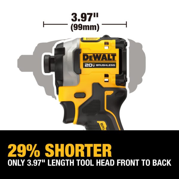 DEWALT Atomic 20V MAX* 1/4&quot; Brushless Cordless 3-Speed Impact Driver (Tool Only) 5