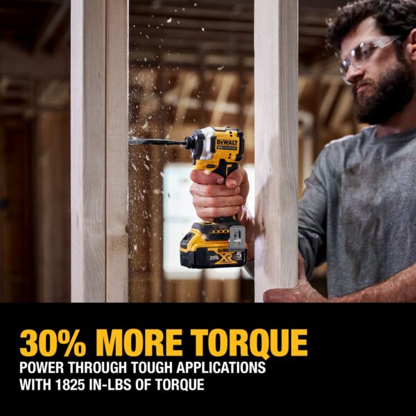 DEWALT Atomic 20V MAX* 1/4&quot; Brushless Cordless 3-Speed Impact Driver (Tool Only) 8