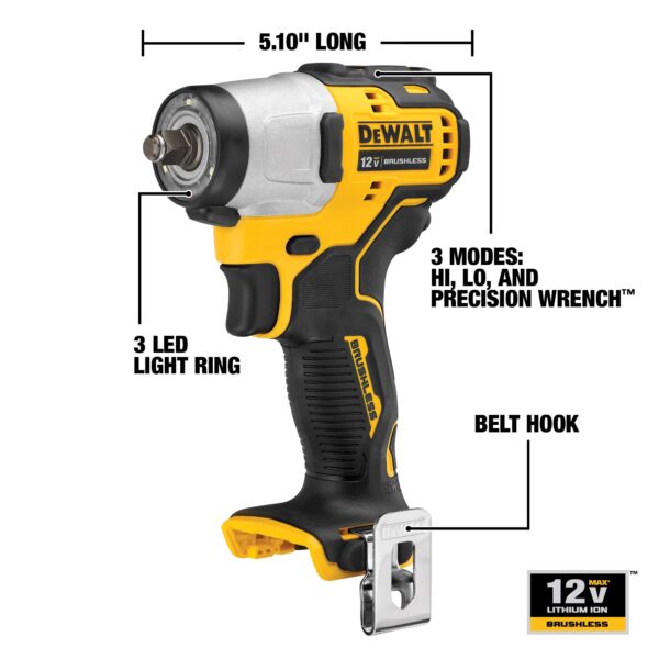 DEWALT XTREME™ 12V MAX* Brushless 3/8 in. Cordless Impact Wrench (Tool Only) 3