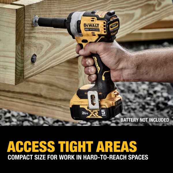 DEWALT 20V MAX* 1/2 in. Cordless Impact Wrench with Hog Ring Anvil (Tool Only) 6