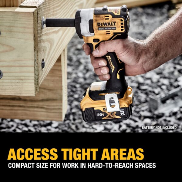 DEWALT 20V MAX* 3/8 in. Cordless Impact Wrench with Hog Ring Anvil (Tool Only) 6