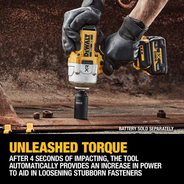 DEWALT 20V MAX* XR® Brushless Cordless 1/2&quot; High Torque Impact Wrench -Tool Only 4