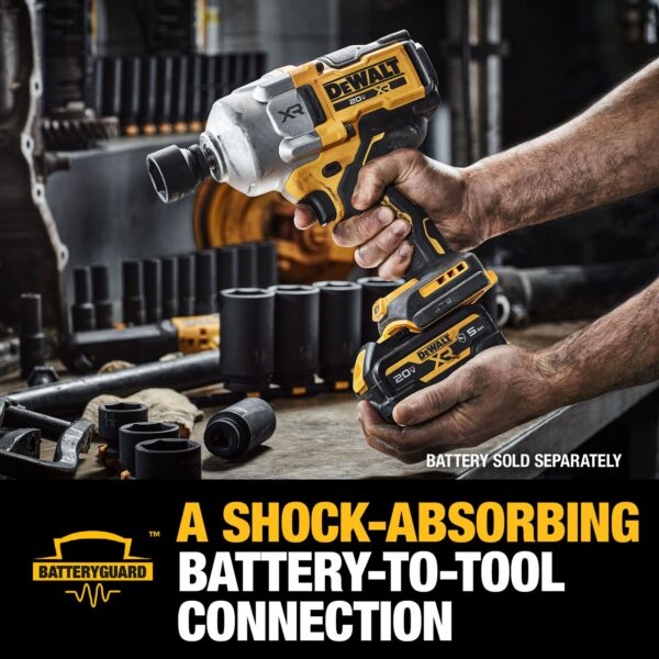 DEWALT 20V MAX* XR® Brushless Cordless 1/2&quot; High Torque Impact Wrench -Tool Only 6
