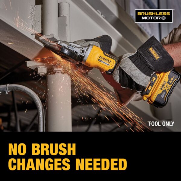 DEWALT 20V MAX* XR® 5in. Flathead Paddle Switch Small Angle Grinder (Tool Only) 4