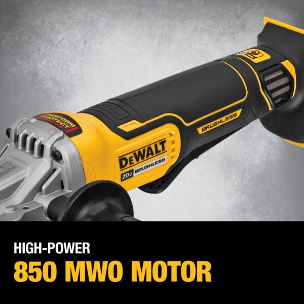 DEWALT 20V MAX* XR® 5in. Flathead Paddle Switch Small Angle Grinder (Tool Only) 6