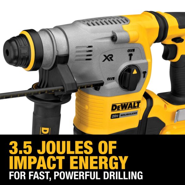DEWALT 20V MAX* 1-1/8&quot; XR® Brushless Cordless SDS PLUS Rotary Hammer (Tool Only) 3