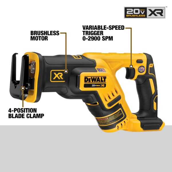 DEWALT® 20V MAX* XR Brushless 4 Tool Combo Kit 3