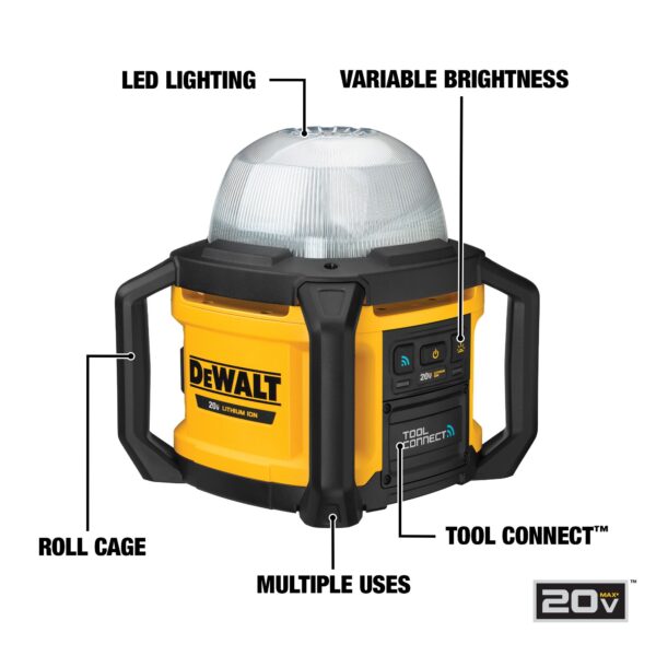 DEWALT Tool Connect™ 20V MAX* All-Purpose Cordless Work Light (Tool Only) 6
