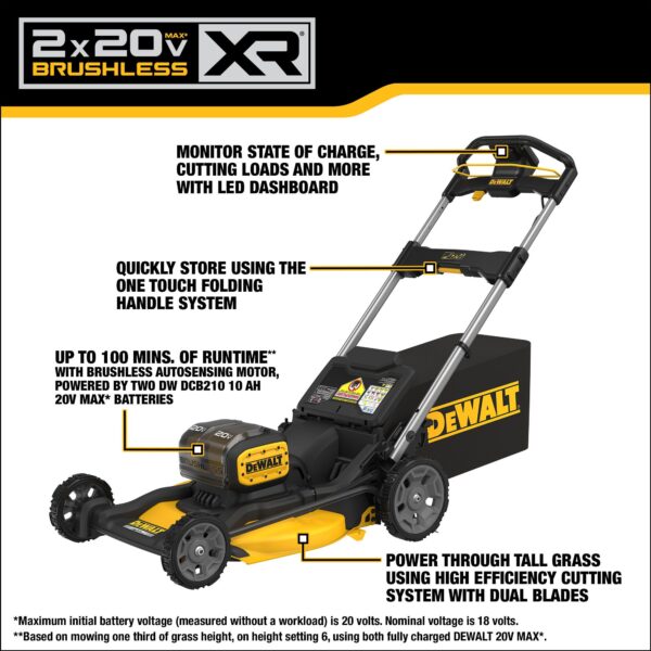 DEWALT 2X20V MAX* XR® Cordless Push Mower Kit 3