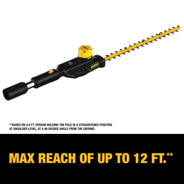 DEWALT® Pole Hedge Trimmer Head with 20V MAX* Compatibility 3