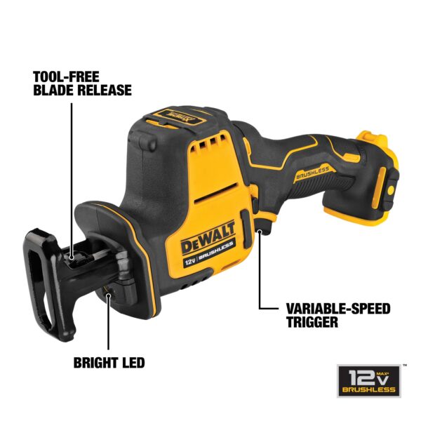DEWALT® XTREME 12V MAX* Brushless One-Handed Reciprocating Saw (Tool Only) 2