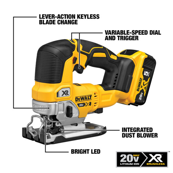 DEWALT 20V MAX* XR® Cordless Jig Saw Kit 3